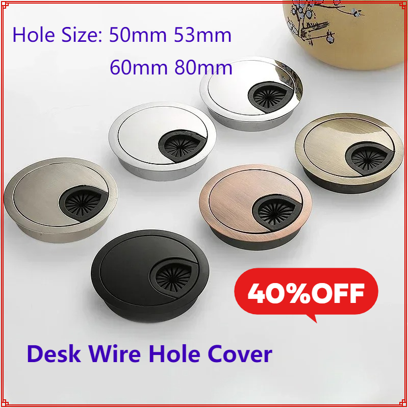 Furniture Hardware Outlet - Penutup Lubang Kabel Meja dari Paduan