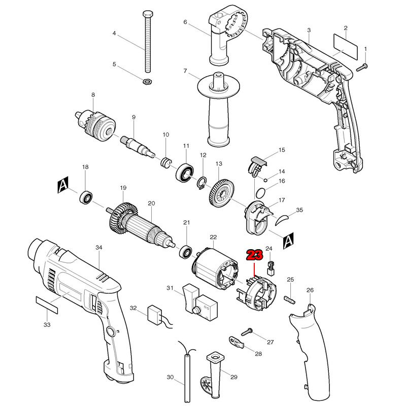 Makita Drill Hp1640 - Tempat Sikat Pengganti untuk Makita HP