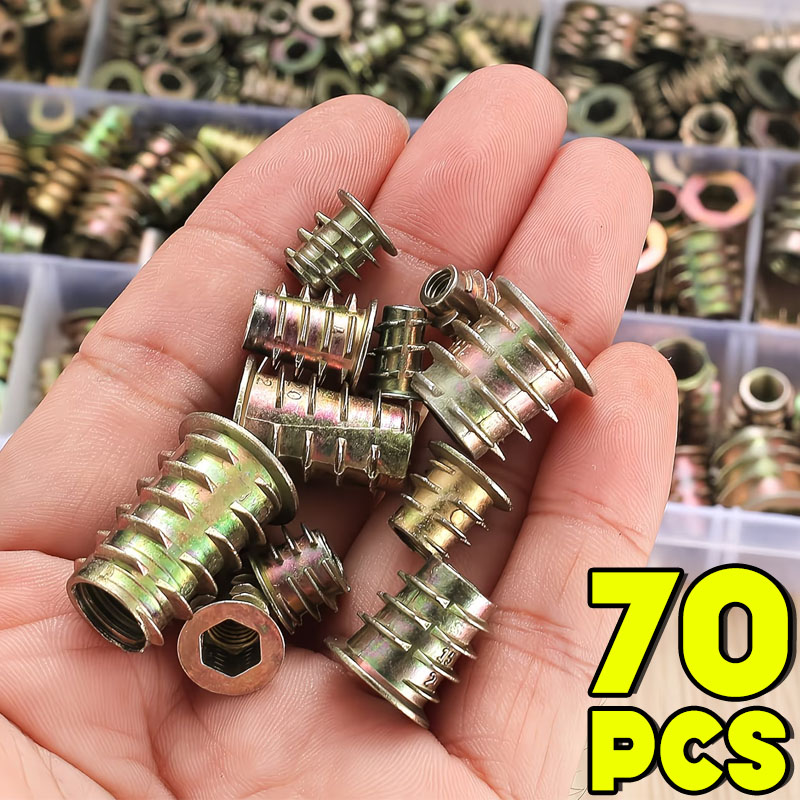 Furniture Hardware Threaded Inserts - Kit Mur Sisip Berulir M4/M5/M6, Mur