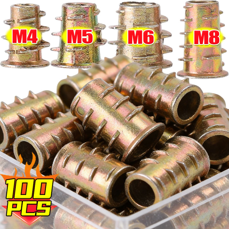 Furniture Hardware Threaded Inserts - Mur baut sekrup kayu M4 M5