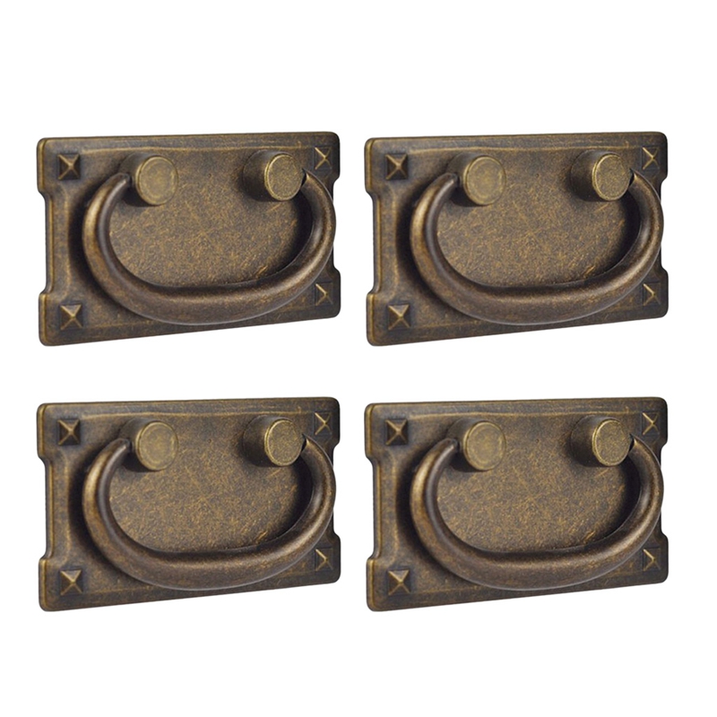 Furniture Joint Hardware - 4 Buah Gagang Tarik Cincin Laci