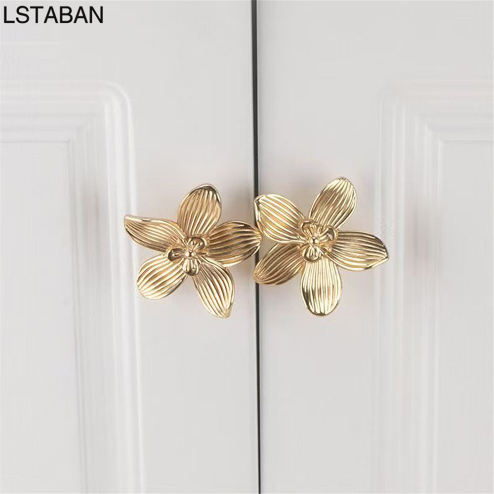 Restoration Hardware Furniture Used - Gagang Pintu Kabinet Dapur Bentuk Bunga