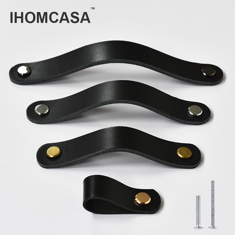 Furniture Hardware Restoration - IHOMCASA Hitam Tombol Lemari Sepatu Kulit
