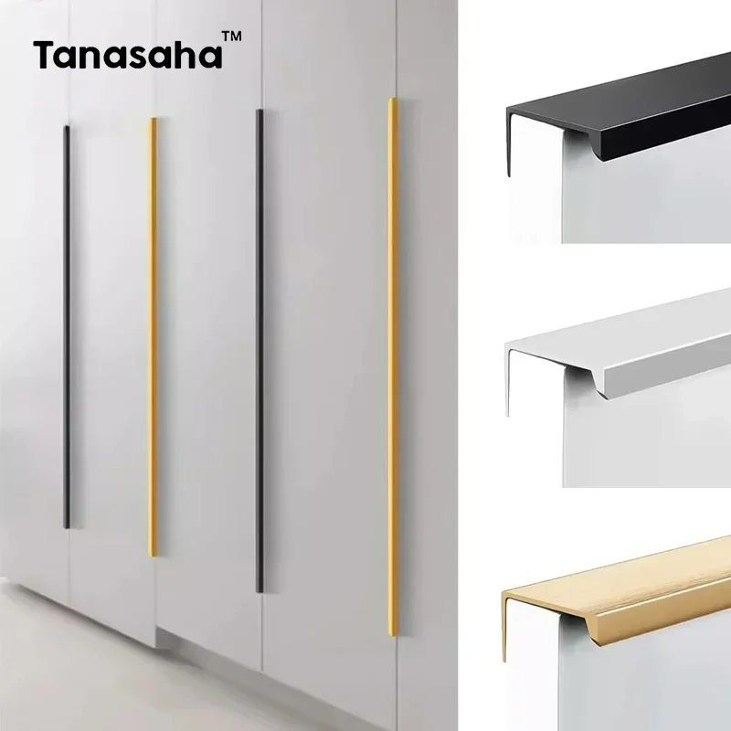 Restoration Hardware Furniture Used - Pegangan Furnitur Tersembunyi Matte Hitam Emas