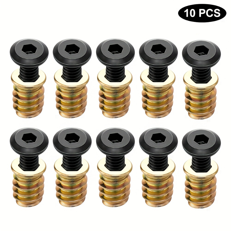 10 Buah Kit Alat Kombinasi Mur - Furniture Hardware Threaded Inserts ulasan dan harga