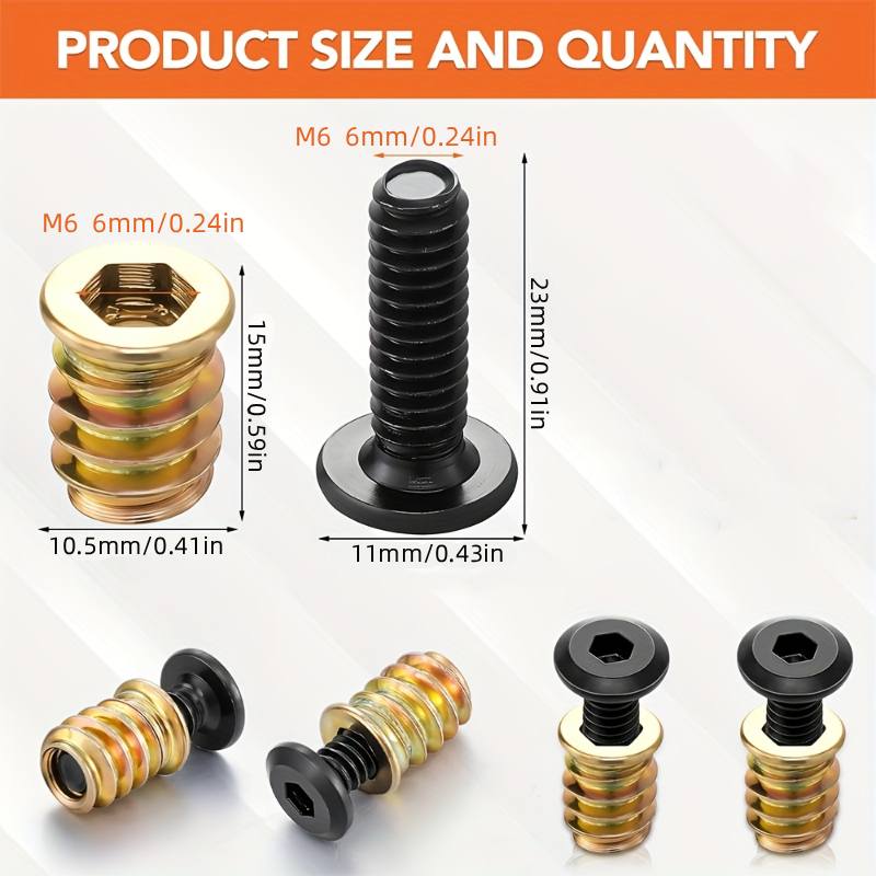 10 Buah Kit Alat Kombinasi Mur - Furniture Hardware Threaded Inserts ulasan dan harga