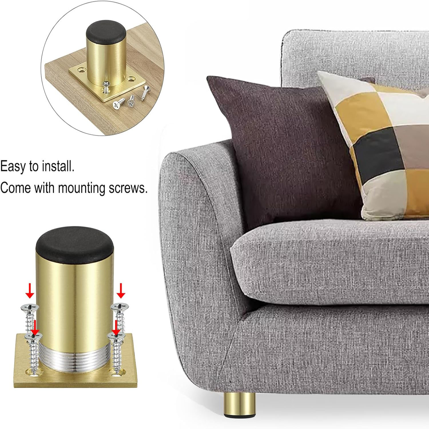 4 Buah Kaki Furnitur Baja Taha - Furniture Hardware Feet ulasan dan harga