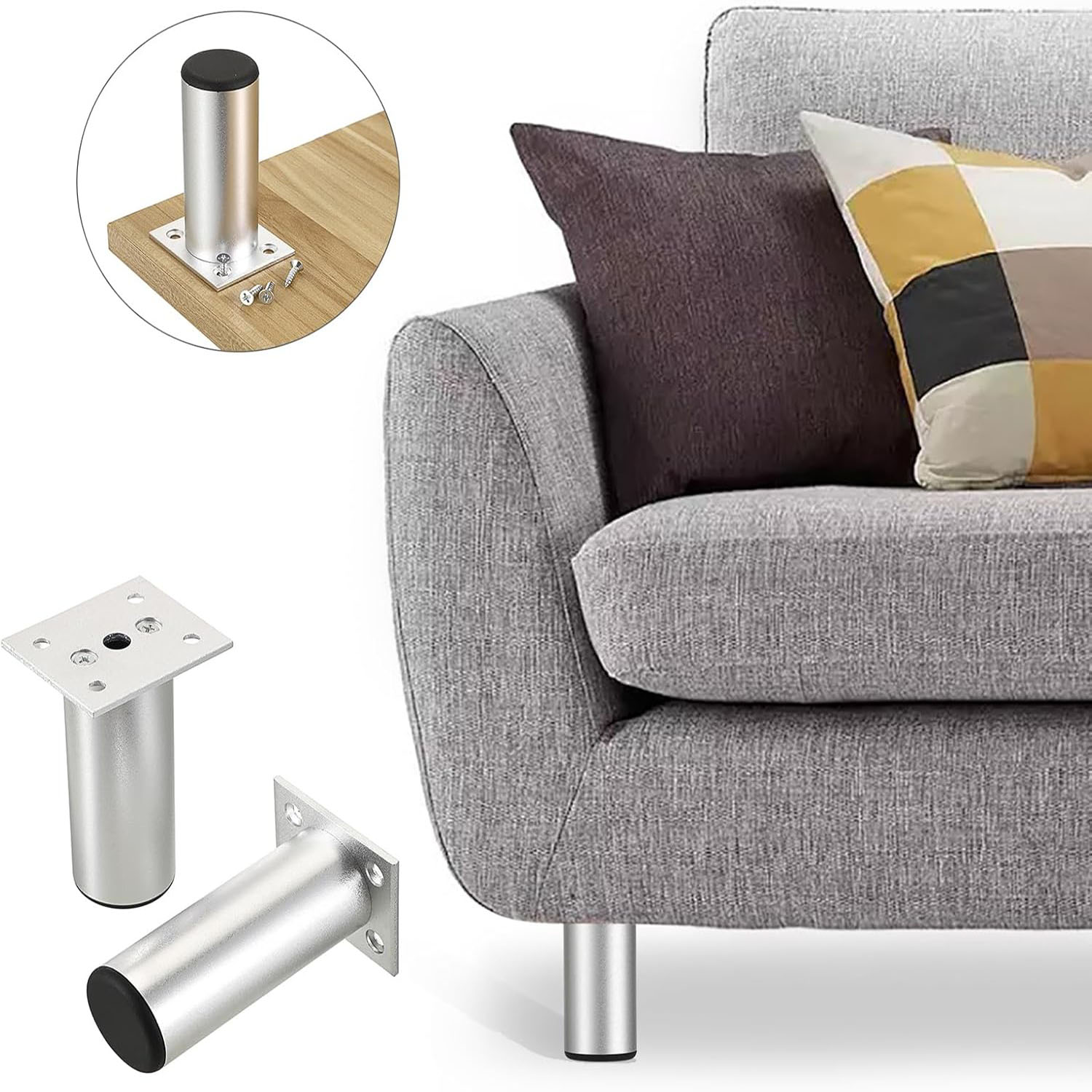 4 Buah Kaki Furnitur Baja Taha - Furniture Hardware Feet ulasan dan harga